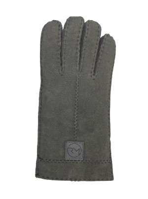 Fingerhandschuhe Hochstein echt Lammfell für Damen, Handschuhe in Premiumqualität aus Baby Curly Merinolamm handgenäht grau 8