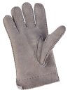 Fingerhandschuhe Hochstein echt Lammfell für Damen, Handschuhe in Premiumqualität aus Baby Curly Merinolamm handgenäht grau 8