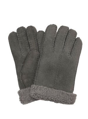 Fingerhandschuhe Hochstein echt Lammfell für  Herren, Handschuhe in Premiumqualität aus Baby Curly Merinolamm handgenäht grau 9