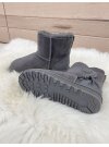 Rohn Lammfell Boots für Damen, Winterstiefel Stockholm grau 38