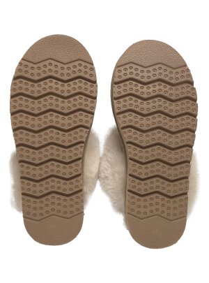 Pantoffel Slipper Hausschuhe Rohn echt Lammfell Talea beige  36