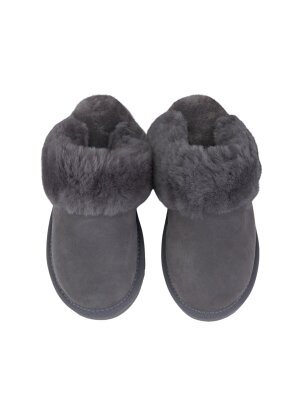 Pantoffel Slipper Hausschuhe echt Lammfell Rohn Talea grau  38