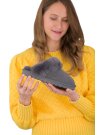 Pantoffel Slipper Hausschuhe echt Lammfell Rohn Talea grau  38