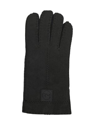 Fingerhandschuhe Hochstein echt Lammfell für Damen , Handschuhe in Premiumqualität aus Baby Curly Merinolamm handgenäht anthrazit dunkelgrau schwarz  7