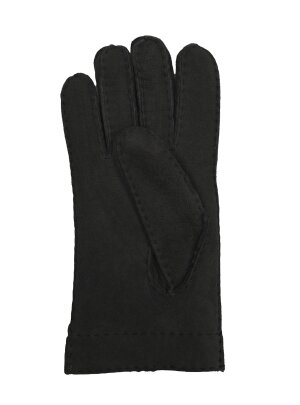 Fingerhandschuhe Hochstein echt Lammfell für Damen , Handschuhe in Premiumqualität aus Baby Curly Merinolamm handgenäht anthrazit dunkelgrau schwarz  7