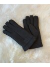 Fingerhandschuhe Hochstein echt Lammfell für Damen , Handschuhe in Premiumqualität aus Baby Curly Merinolamm handgenäht anthrazit dunkelgrau schwarz  7