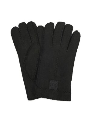 Fingerhandschuhe Hochstein echt Lammfell für  Herren, Handschuhe in Premiumqualität aus Baby Curly Merinolamm handgenäht anthrazit dunkelgrau schwarz  10