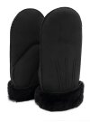 Lammfell Handschuhe Arber echtes Merinolamm für Damen und Herren Fäustlinge, Fausthandschuhe in Premiumqualität aus spanischem Merino anthrazit schwarz dunkelgrau  11