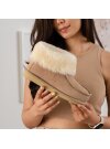 Lammfell Hausschuhe Puffin mit EVA Sohle  aus echtem Fell beige 39