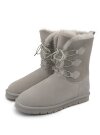 Lammfell Boots für Damen, Winterstiefel Oslo hellgrau